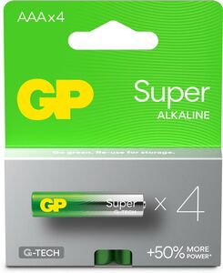 GP Super Alkaline G-TECH AAA/LR03 Paristot 4-Pack