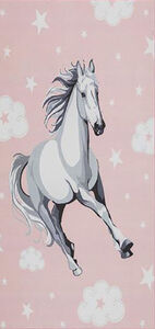 KMCarpets Horse Matto 80x150, Vaaleanpunainen