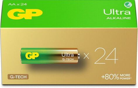 GP Ultra Alkaline G-TECH AA/LR6 Paristo Joutsenmerkitty 24-Pack