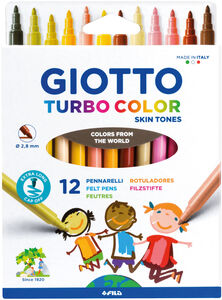 Giotto Turbo Color Skintones Tussit 12-pack