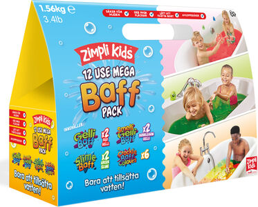 Zimpli Kids 12 Use Mega Baff Pack Kylpyjauhe