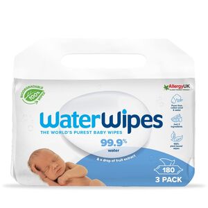 WaterWipes  Muovittomat Kosteuspyyheet 3x60-pack