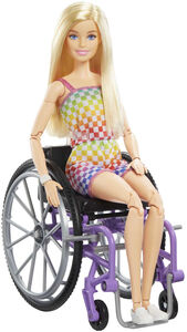 Barbie Fashionista Nukke + Pyörätuoli Vaaleahiuksinen