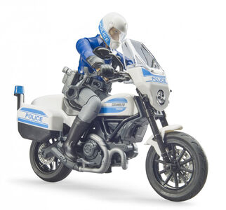 Bruder BWorld Scrambler Ducati Poliisimoottoripyörä + Kuljettaja