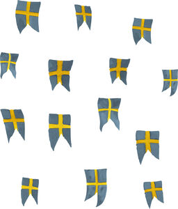 That's Mine Sisustustarra Ruotsin Lippu 14 kpl