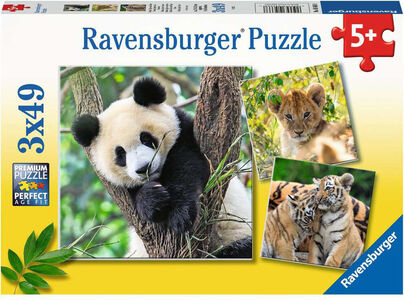 Ravensburger Panda, Lion and Tiger Palapelit 3x49
