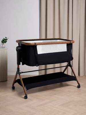 Beemoo CARE Luna Sivuvaunusänky, Black/Ebony Oak