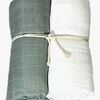 Mini Dreams Musliiniviltti 2-pack, Green Sand