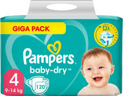 Pampers Baby-Dry Vaipat Koko 4 9–14 kg 120-pack