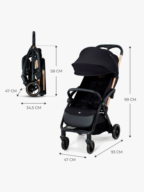 Kinderkraft APINO Matkarattaat, Raven Black