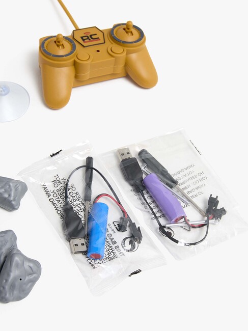 Alex's Garage Lelusetti + Kauko-ohjattava Kaivinkone, Kuorma-auto & Manuaalinen Nosturi 42 cm