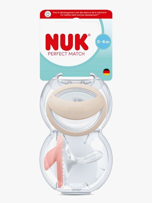 NUK Perfect Match Tutti 2-pack Koko 1, Beige/Red