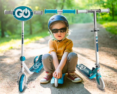 Skids Control Kokoontaitettava Potkulauta, Sininen