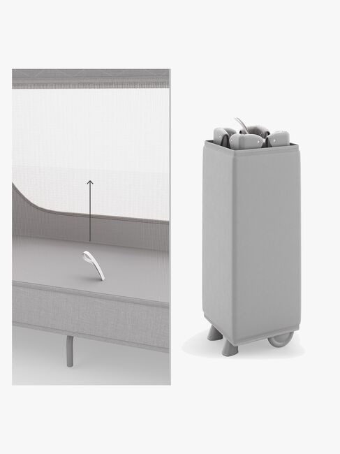 Kinderkraft LEODY UP Matkasänky + Lisätarvikkeet, Grey