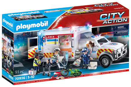 Playmobil 70936 City Action Amerikkalainen Ambulanssi Valoilla Ja Äänillä