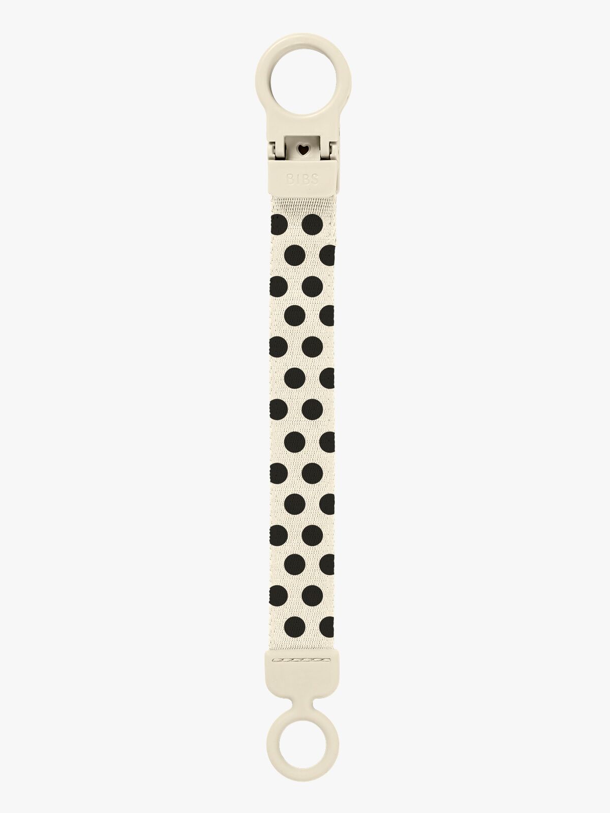BIBS Studio Loop Tuttinauha Polka, Ivory/Black