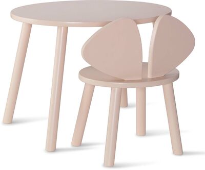 Nofred Mouse Pöytä Ja Tuoli, Vaaleanpunainen