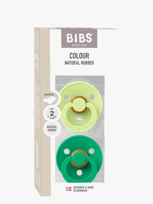 BIBS Colour Tutti 2-pack Lateksi Koko 2 Anatominen, Matcha/Cactus