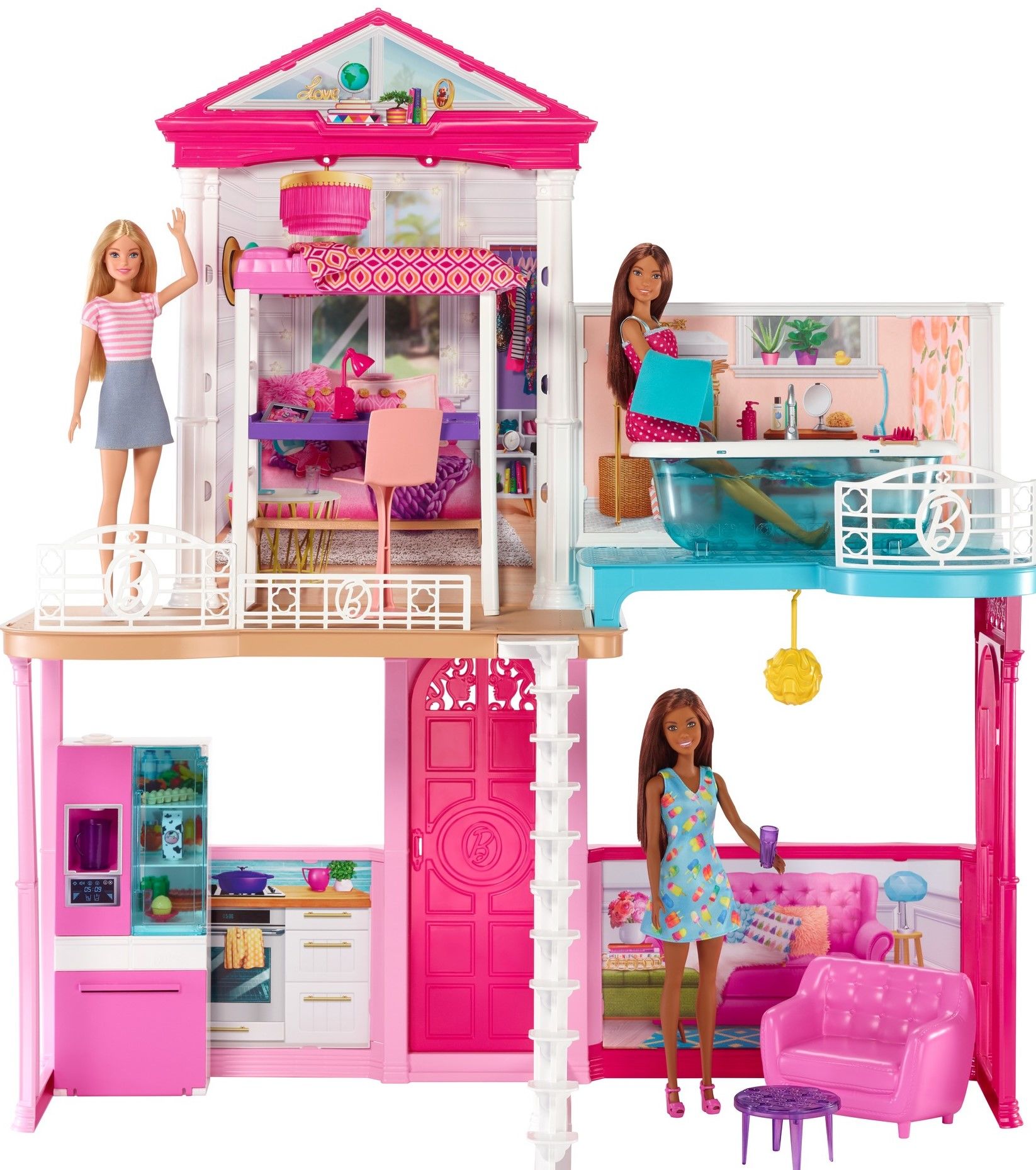 Ruina Luminancia Anguila Osta Barbie Talo ja 3 Nukkea | Jollyroom