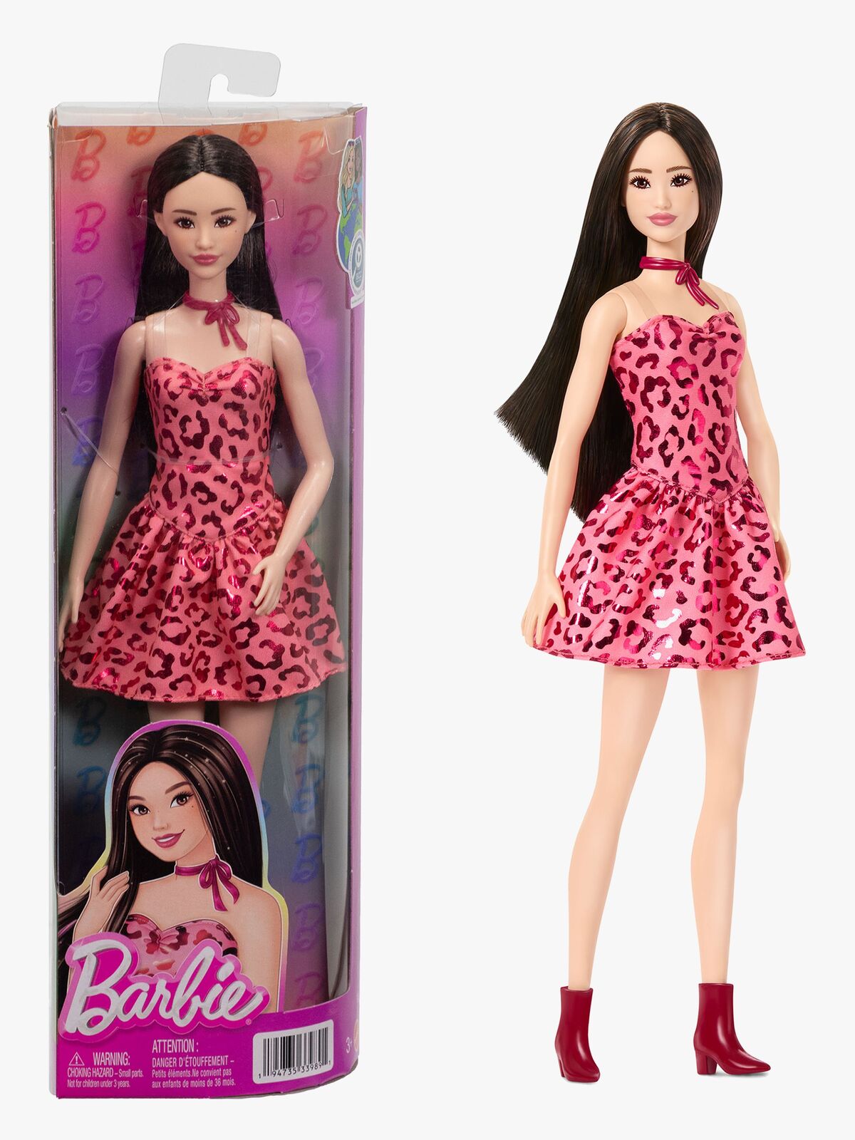Barbie Fashionistas Nukke Leopardi, Vaaleanpunainen