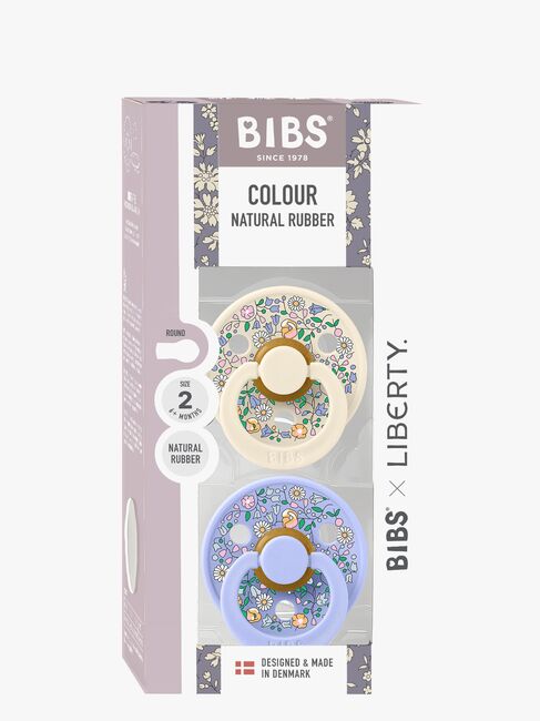 BIBS x Liberty Colour Chloe Meadow Tutti 2-pack Lateksi Koko 2, Ivory Mix