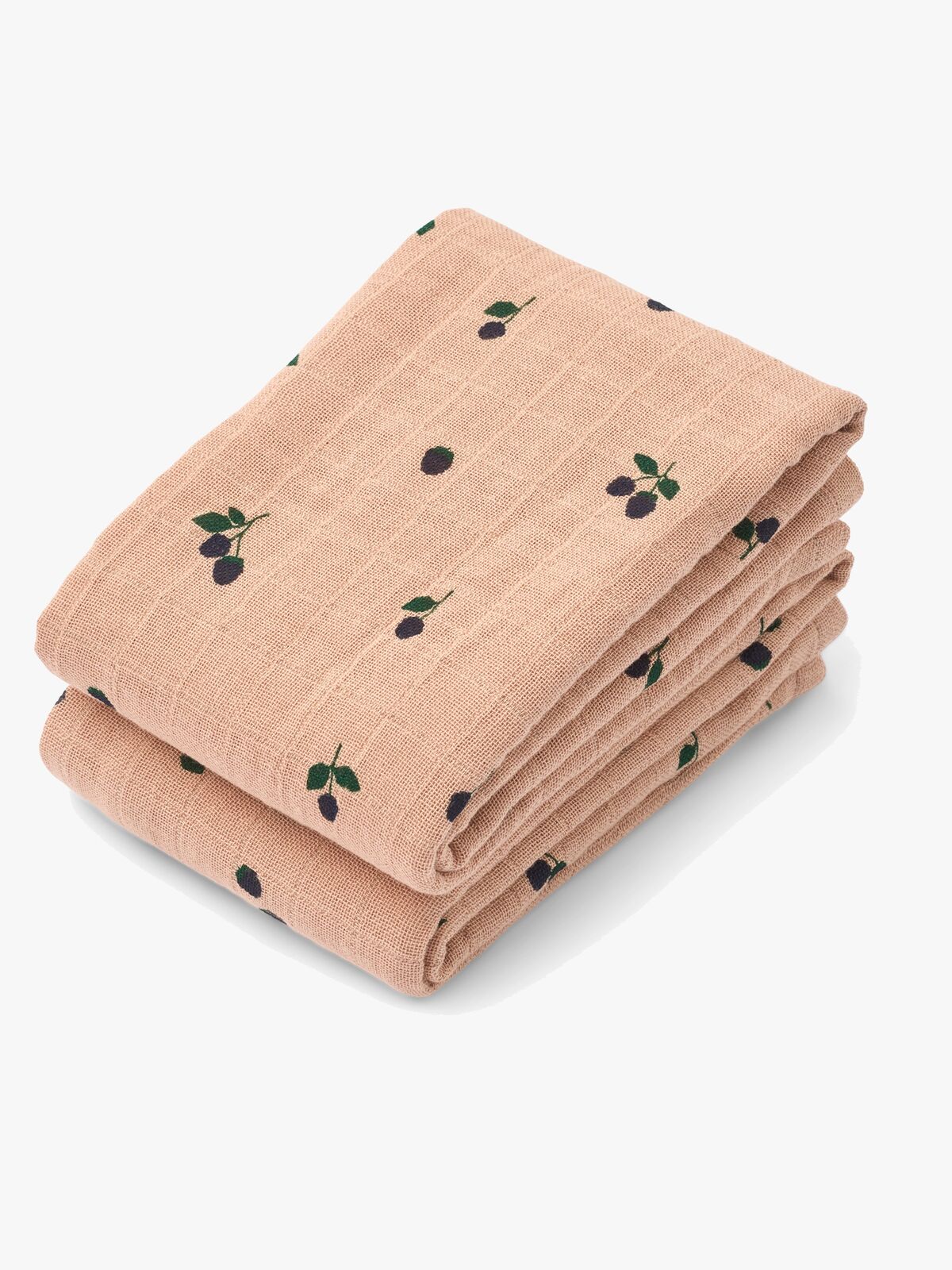 LIEWOOD Lewis Musliiniviltti 2-pack, Mini Berry/Pale Tuscany