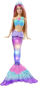 Barbie Twinkle Lights Mermaid Muotinukke, Monivärinen
