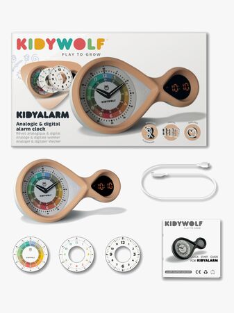 Kidywolf KIDYALARM Herätyskello, Ruskea