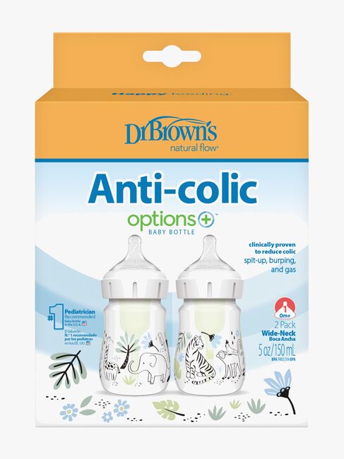 Dr. Brown WideNeck Options+ Tuttipullot 150 ml 2-pack, Jungle