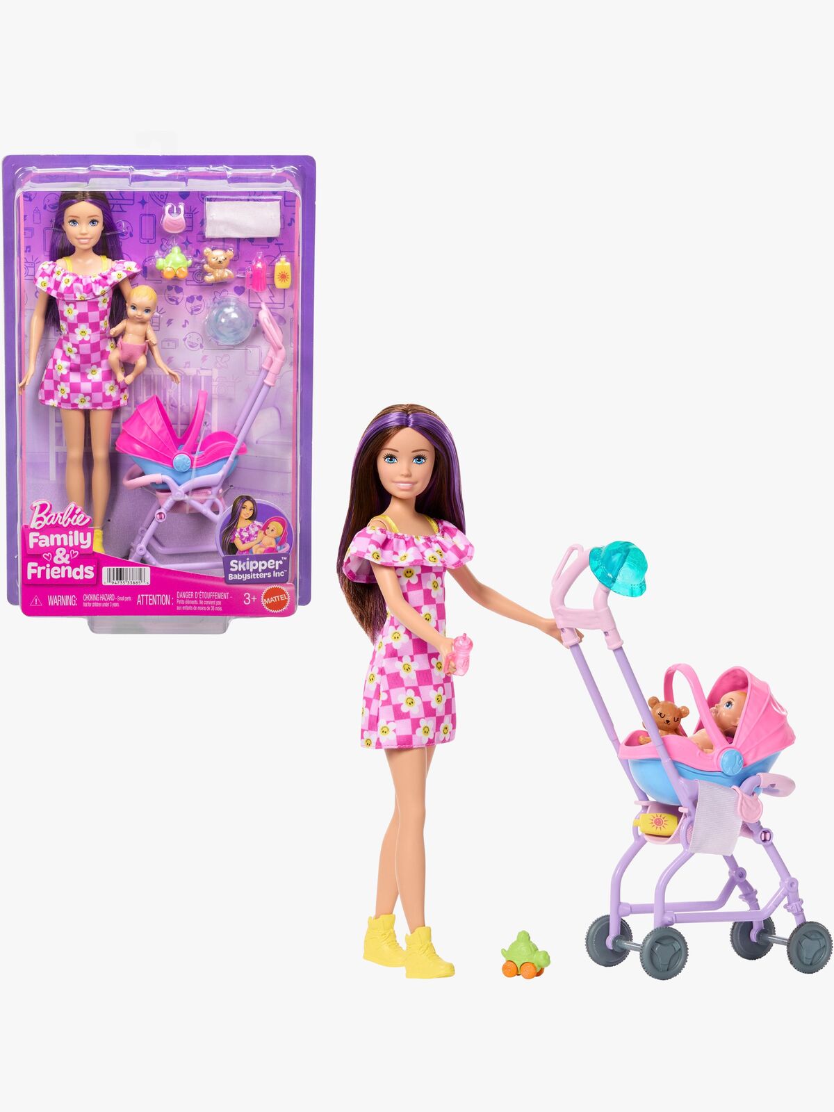Barbie Family & Friends Skipper Leikkisetti + Lastenrattaat