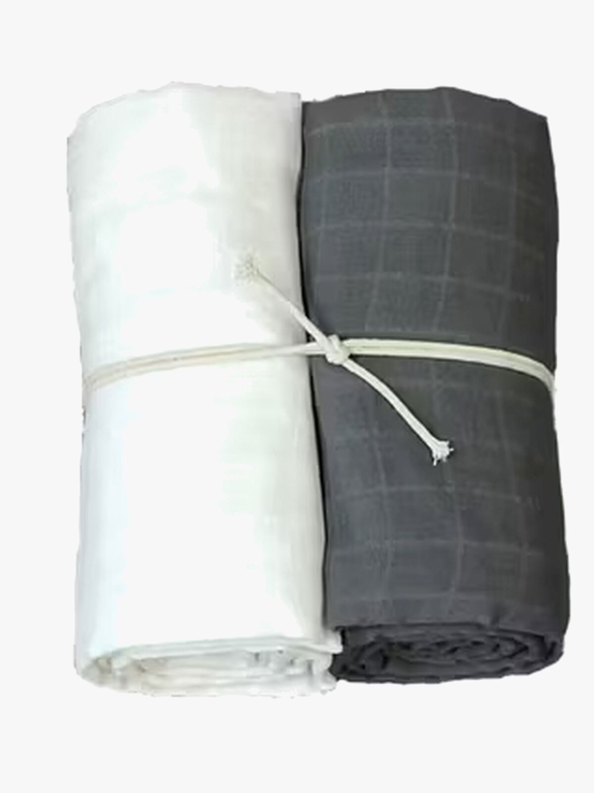 Mini Dreams Musliiniviltti 2-pack, Valkoinen/Harmaa