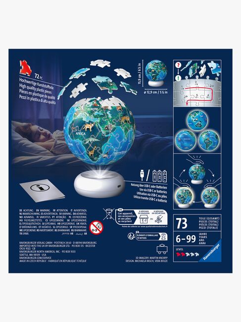 Ravensburger Gabbyn Nukketalo 3D-palapeli Maapallo Yövalo 72