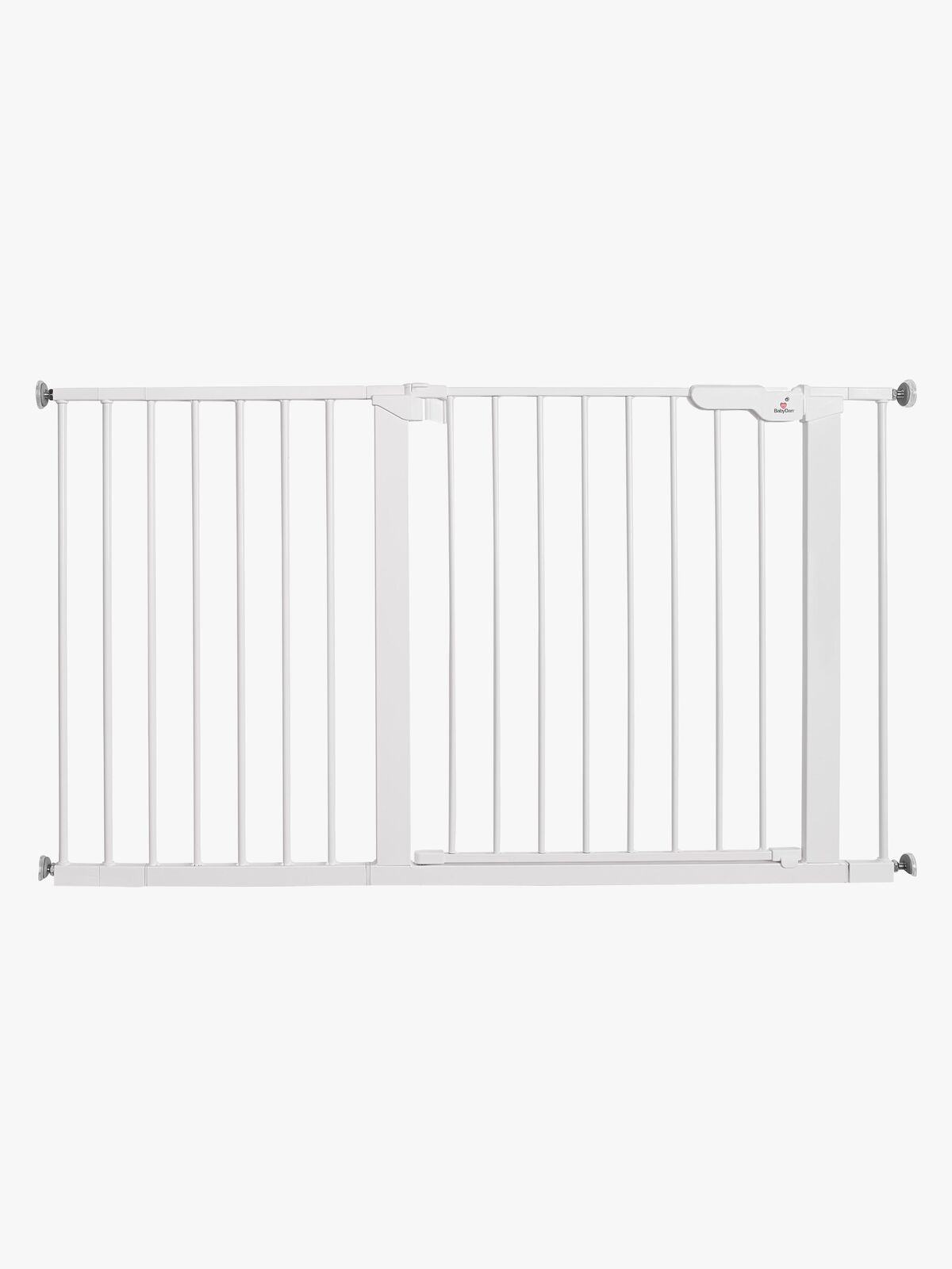 BabyDan Premier Turvaportti + 8 Pidennysosaa 126–132,2 cm, Valkoinen