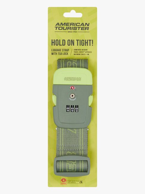 American Tourister TSA Matkalaukkuhihna, Olive/Lime