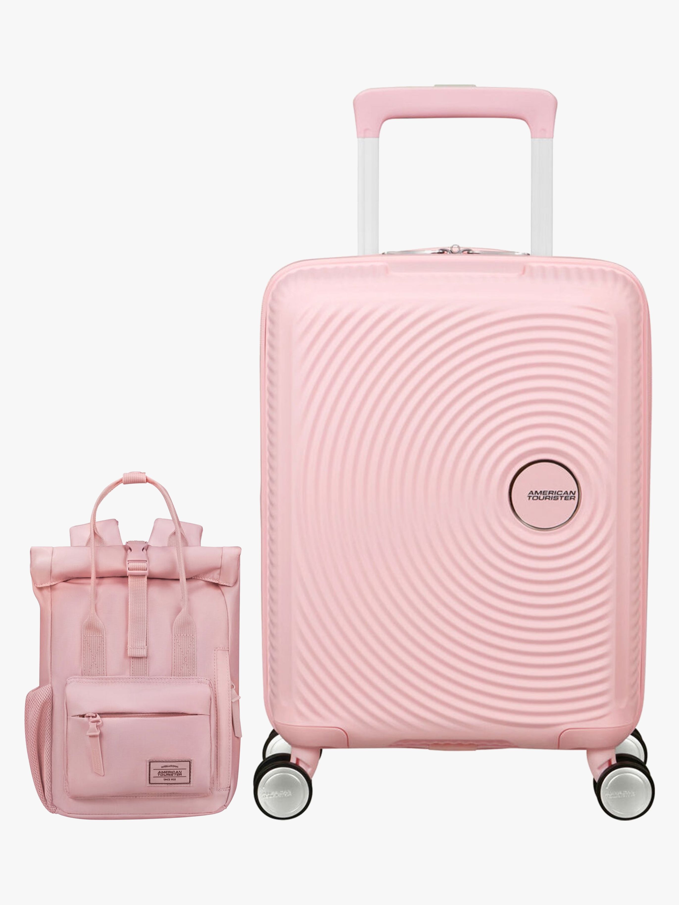 American Tourister Soundbox Matkalaukku 22L + Urban Groove City 7L Mini Reppu, Pastel Pink