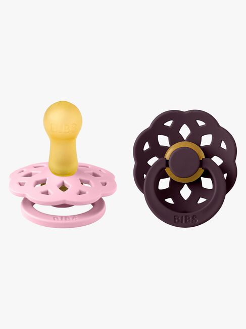 BIBS Boheme Tutti 2-pack Lateksi Koko 2 Pyöreä, Baby Pink/Plum