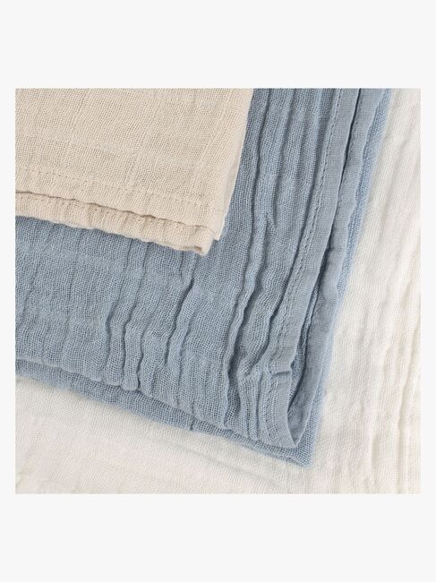 Peppi Musliiniviltti 3-pack, Ashley Blue