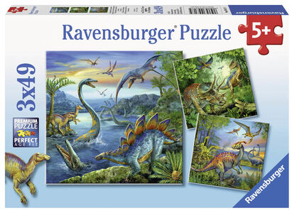 Ravensburger Palapeli Dinosaurukset 3x49 