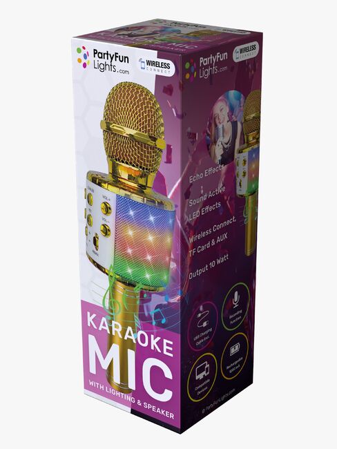 PartyFunLights Karaokemikrofoni Bluetooth, Kullanvärinen