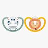 NUK Perfect Match Air Tutti 2-pack Koko 3, Zebra/Lion
