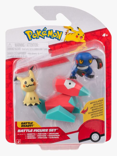 Pokémon Battle Figuurisetti Mimikyu, Porygon & Croagun 3-pack