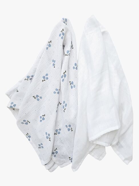 Summerville Organic Musliiniviltti 2-pack, Bluebell