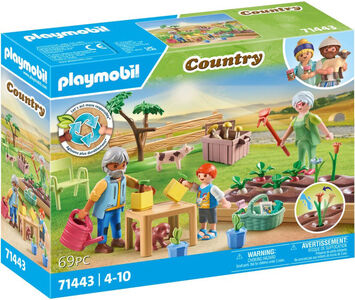 Playmobil 71443 Country Rakennussarja Idyllinen Vihannespuutarha + Isovanhemmat
