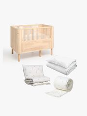 Alice & Fox JUNE Jatkettava Sänky + Sänkypakkaus AVIVA 100x130, Natural Wood_