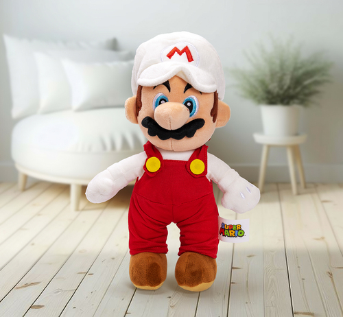Super Mario Pehmolelu Fire Mario 30 cm