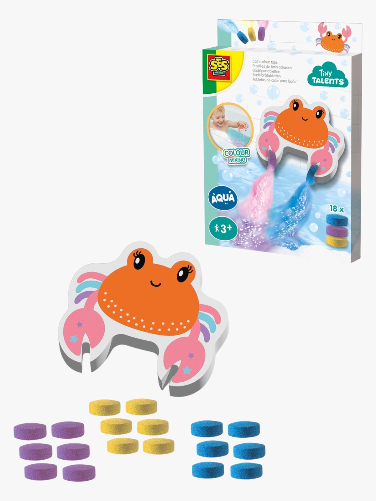 SES Creative Kylpylelu Rapu + Kylpyvärit