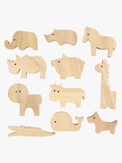 Creativ Company Puueläimet Farm World & Safari 44 Kpl