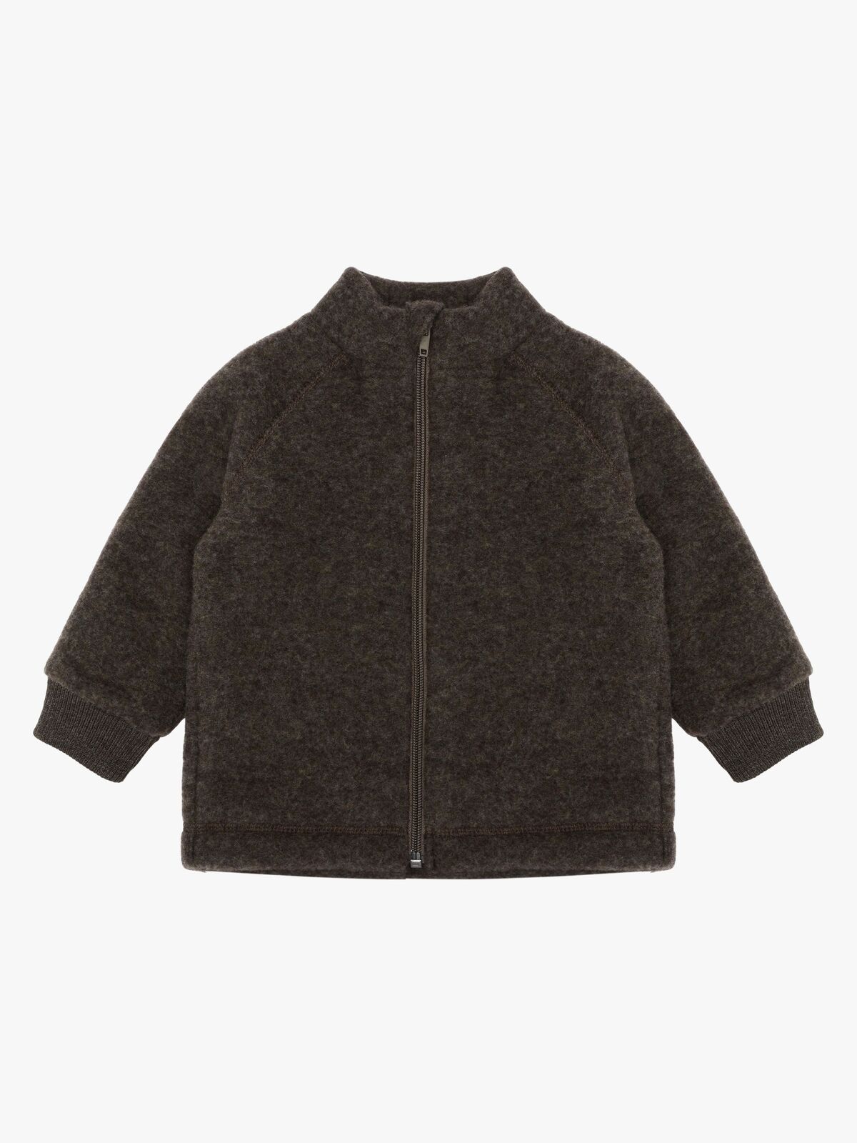 Mikk-Line Fleecetakki Merinovilla, Dark Brown Melange