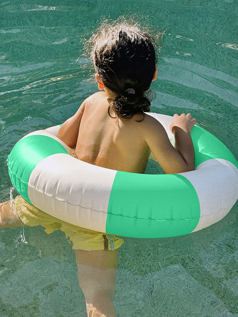 SUNNYLiFE Mini Uimarengas, Pool Party Green Stripe