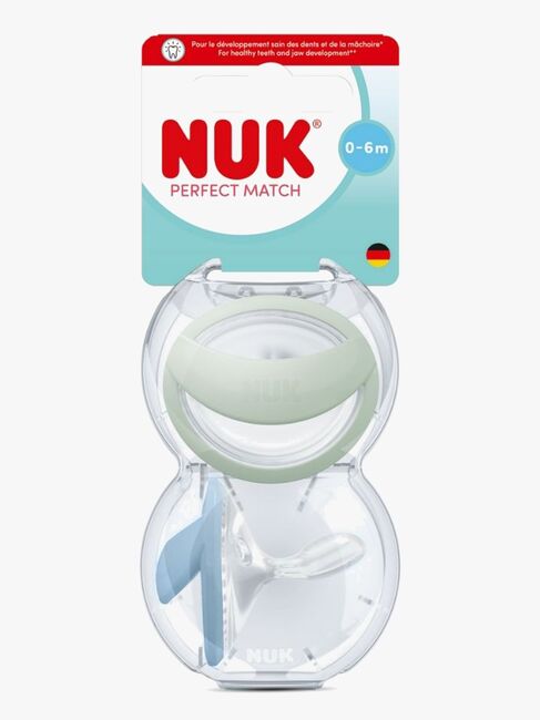 NUK Perfect Match Tutti 2-pack Koko 1, Green/Blue